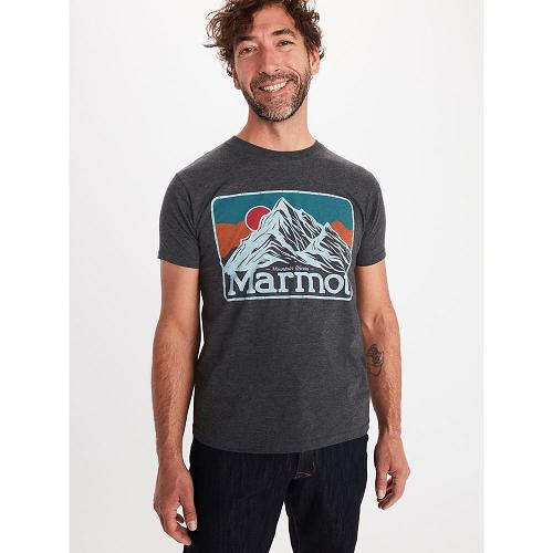 Marmot Mountain Peaks T-Shirts For Mens Black XIV214897